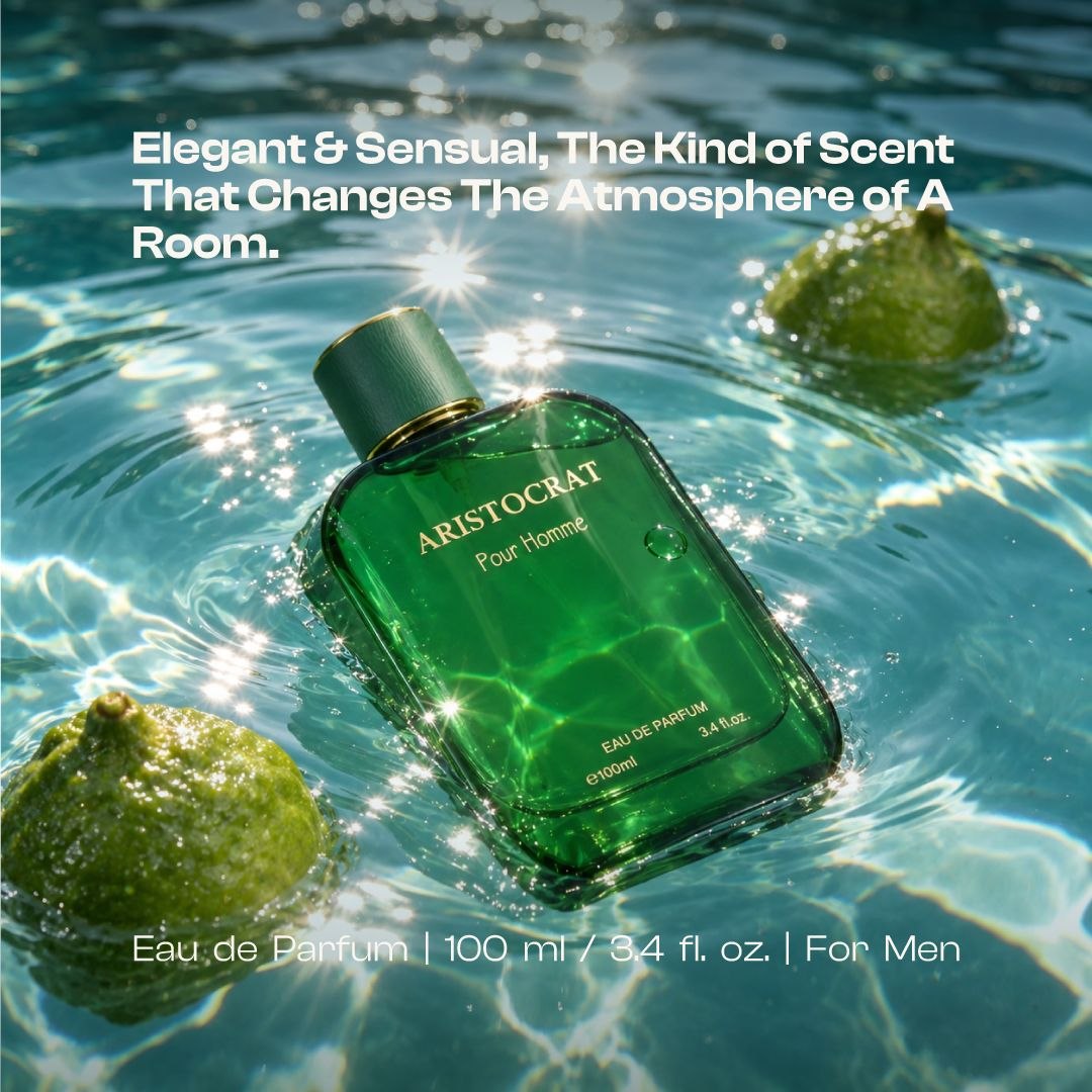 MUSHMUSH Aristocrat Pour Homme Eau de Parfum 100ml for men, fresh luxury fragrance, “Elegant & Sensual, The Kind of Scent That Changes The Atmosphere of A Room.”