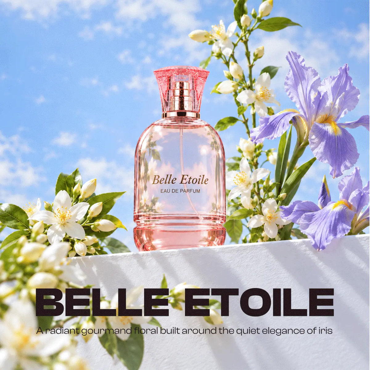 Belle Etoile for women perfume bottle shown in a lifestyle setting