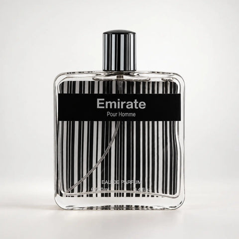 Emirate perfume bottle by MUSHMUSH in a clean product presentation.