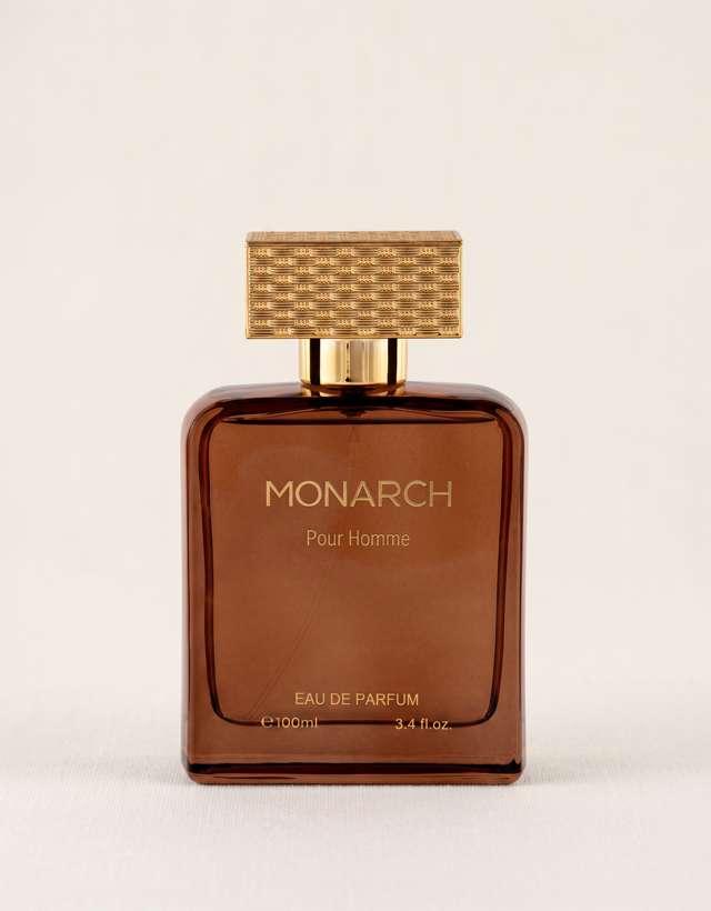 MushMush MONARCH Pour Homme EDP 100ml men's perfume, amber bottle with gold cap