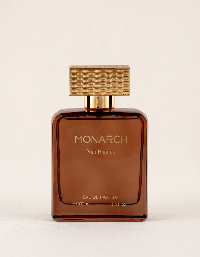 MushMush MONARCH Pour Homme EDP 100ml men's perfume, amber bottle with gold cap