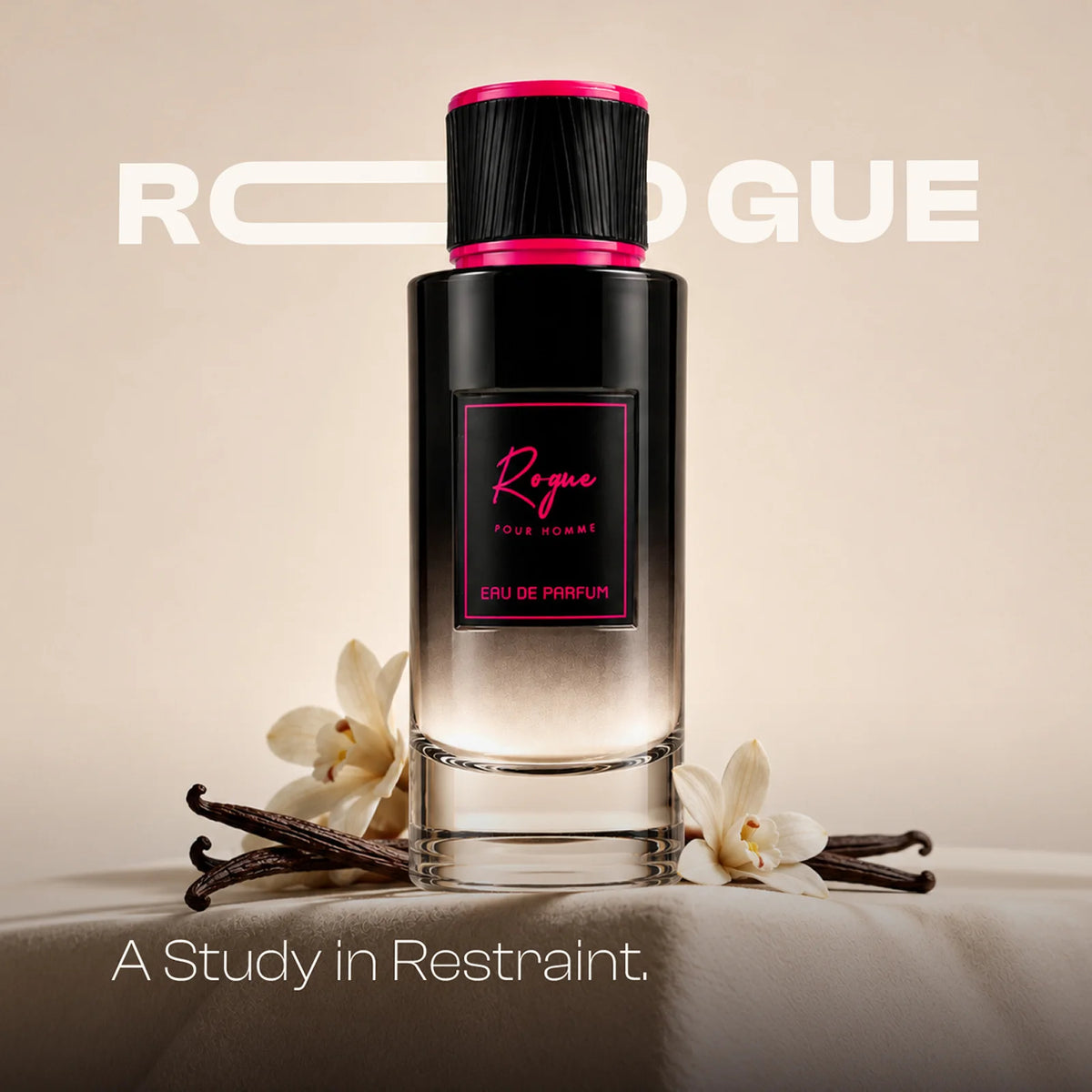 ROGUE for men and women perfume bottle shown in a lifestyle setting