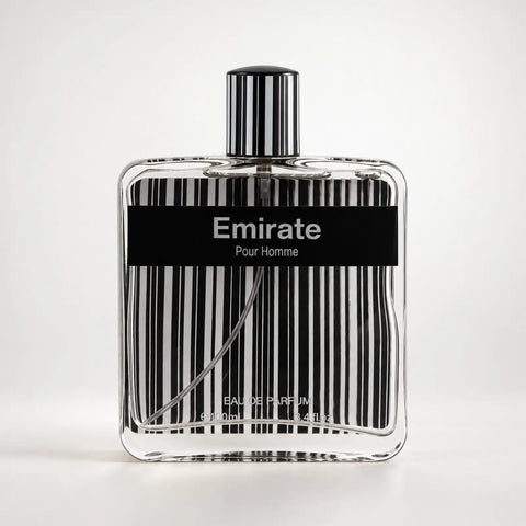 Emirate perfume bottle by MUSHMUSH in a clean product presentation.