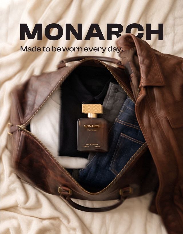 Affordable luxury MONARCH Pour Homme EDP 100ml men's perfume, made to be worn every day, with woody oud notes by MushMush